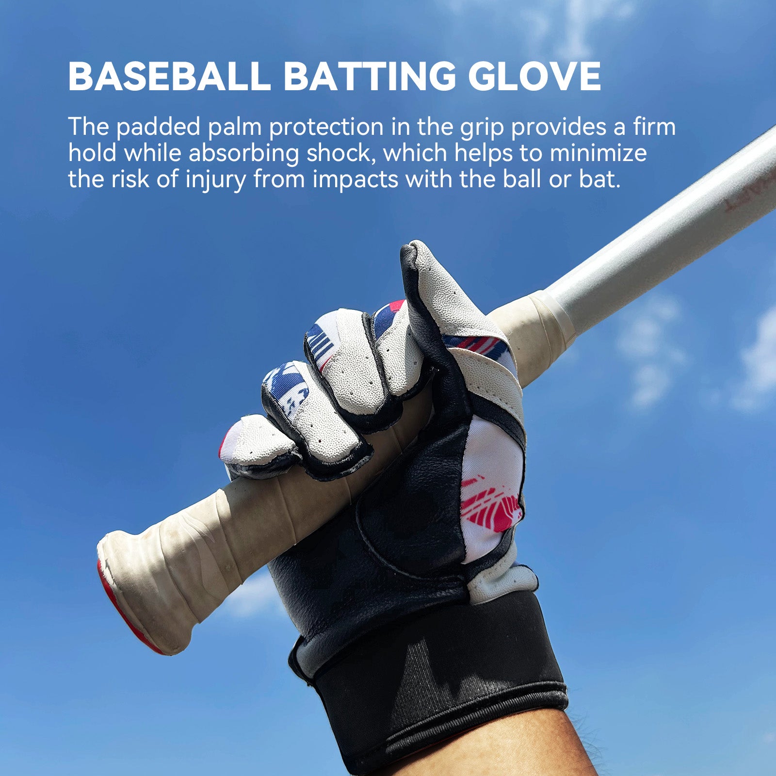 PARDUS Sports Batting Gloves - Performance Padding for Baseball and Softball - Adult and Youth Sizes - Non-Slip Shock-Absorbing Glove Sets